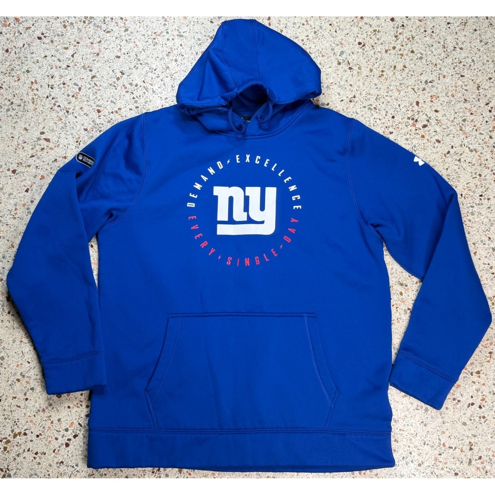 Under Armour NFL New York Giants Cold Gear Men's Long Sleeve Hoodie Size XL